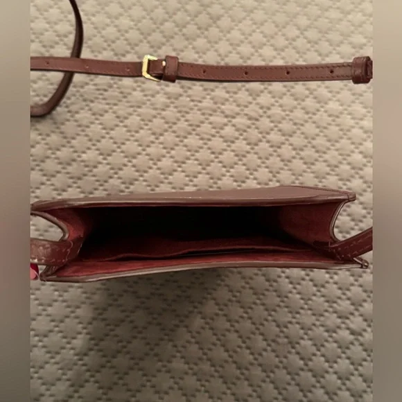 A.P.C. Jamie Neck Pouch crossbody purse in Vino